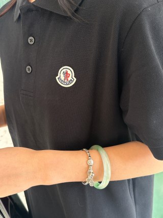 Moncler Black Short Sleeve Polo Shirt view 8