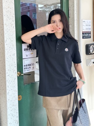 Moncler Black Short Sleeve Polo Shirt view 9