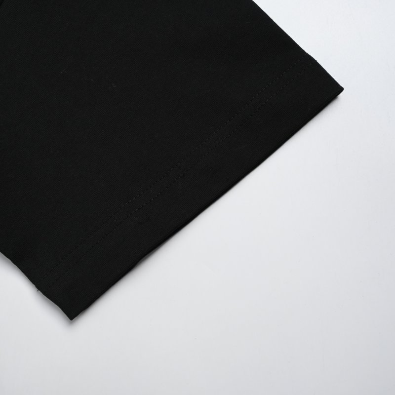 Black Oversized Short Sleeve T-Shirt with Yellow Embroidery view