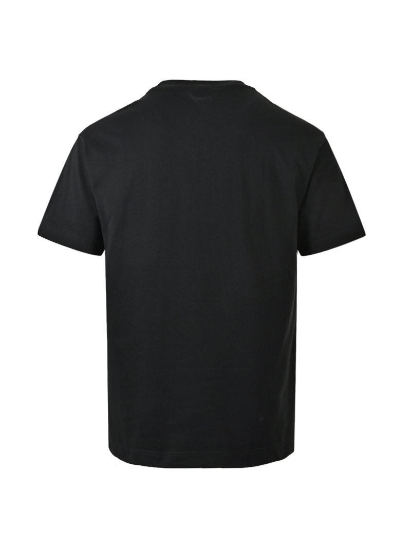 Black Oversized Short Sleeve T-Shirt with Yellow Embroidery view