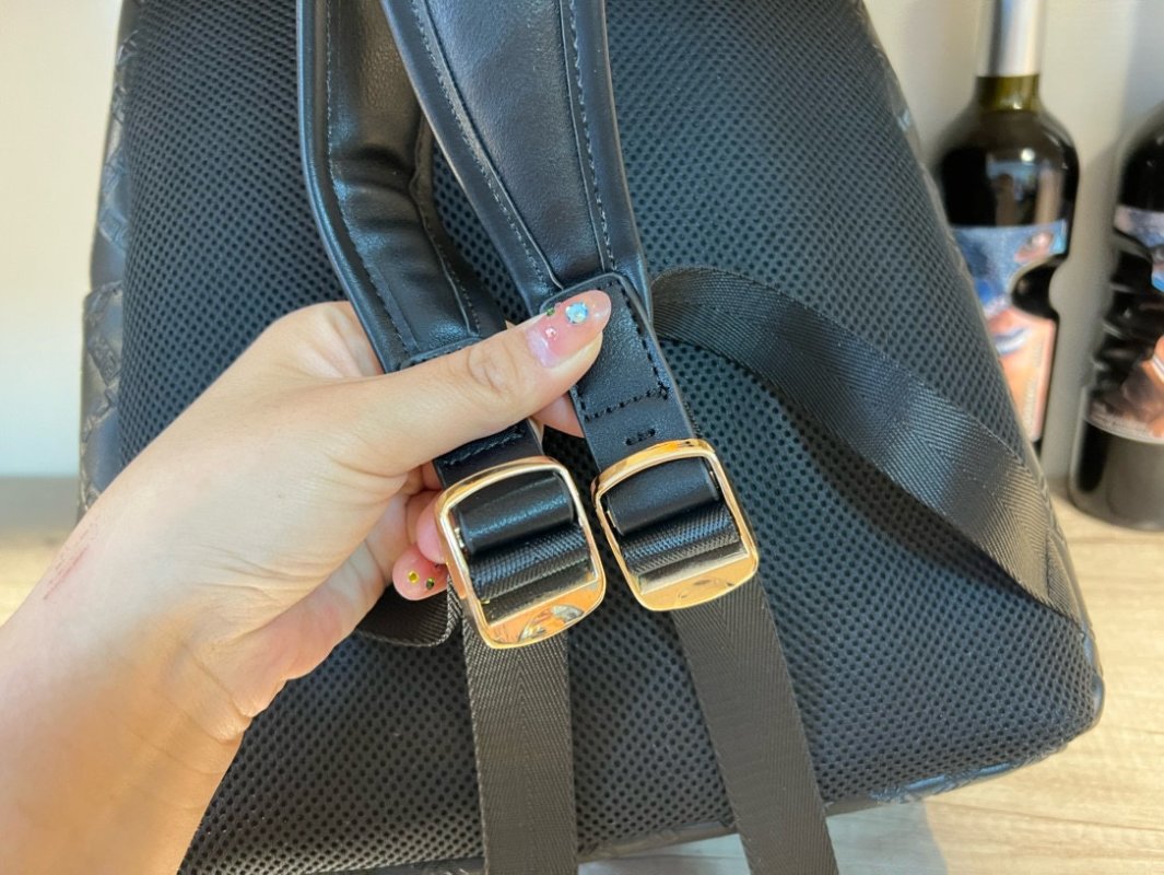 Versace Embossed Black Backpack with Gold Hardware view