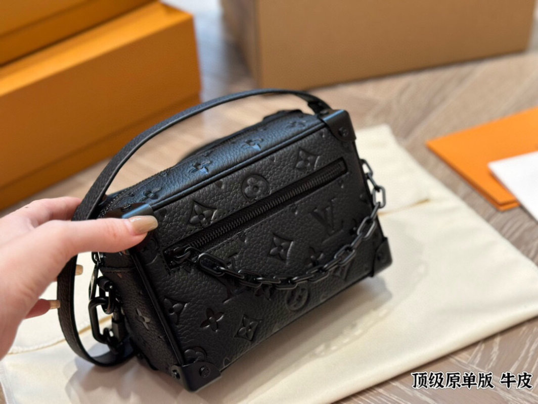 Louis Vuitton Soft Trunk Monogram Box Bag Black