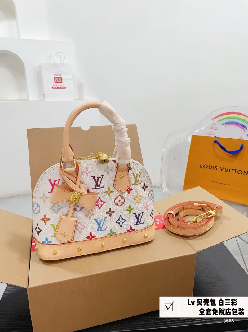 Louis Vuitton Multicolor Shell Bag White Large