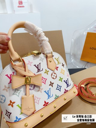 Louis Vuitton Multicolor Shell Bag White Large view 2