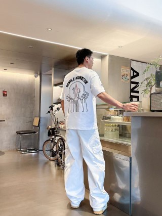 White Graphic Print Short Sleeve T-Shirt view 6