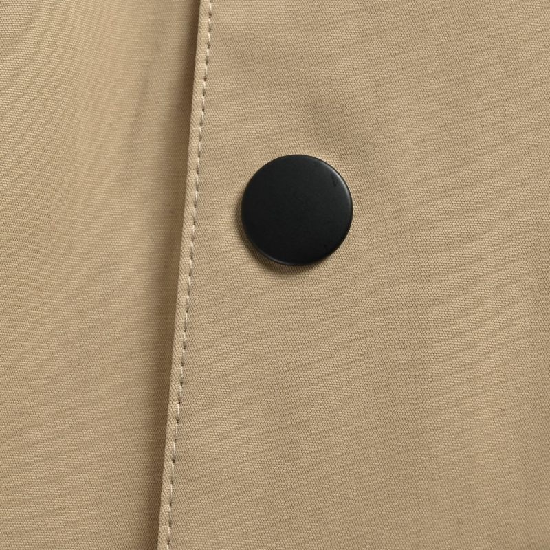 Beige Corduroy Collar Button-Up Overshirt Jacket view