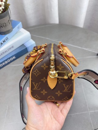 Louis Vuitton Speedy Nano Monogram Canvas Bag with Silk Scarf view 7