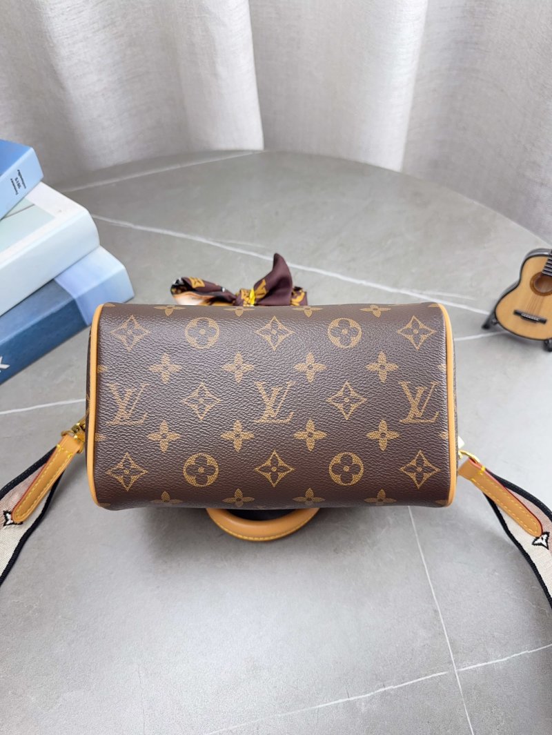 Louis Vuitton Speedy Nano Monogram Canvas Bag with Silk Scarf view