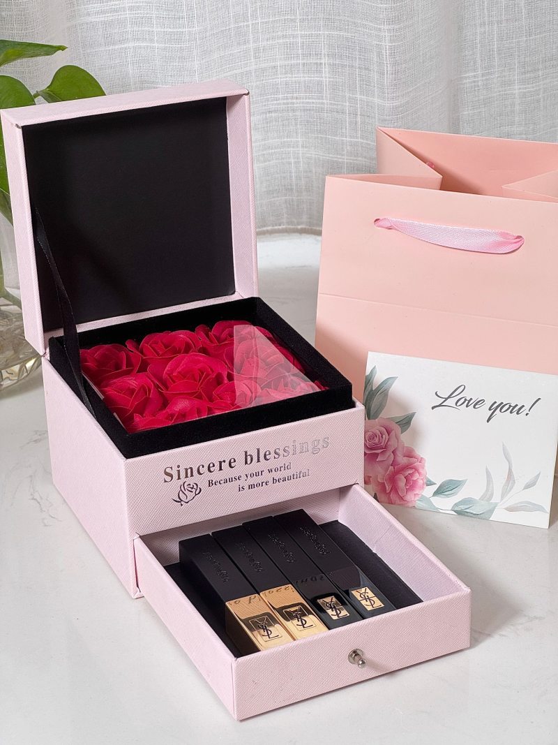 YSL Rouge Volupté 4-Piece Lipstick Gift Set with Preserved Roses view