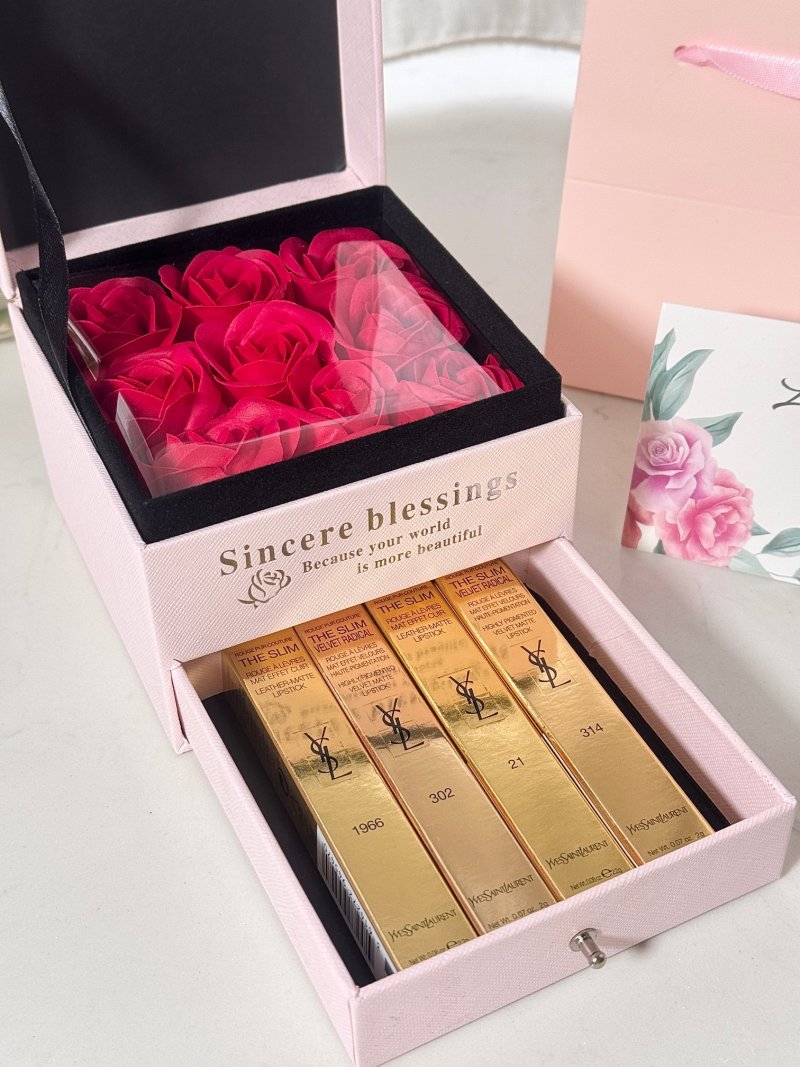 YSL Rouge Volupté 4-Piece Lipstick Gift Set with Preserved Roses view