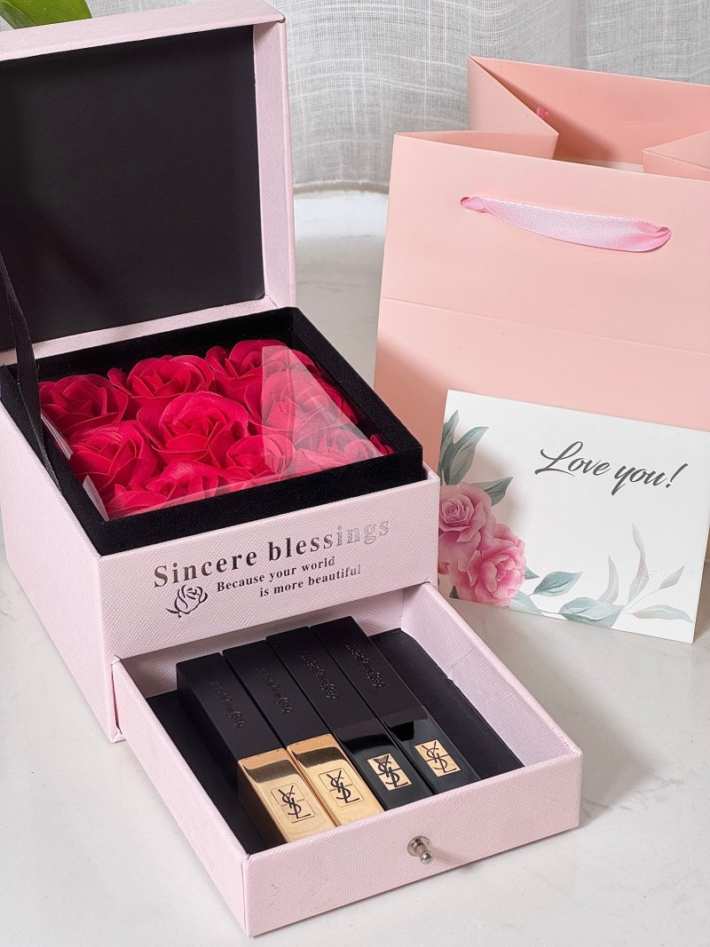 YSL Rouge Volupté 4-Piece Lipstick Gift Set with Preserved Roses view