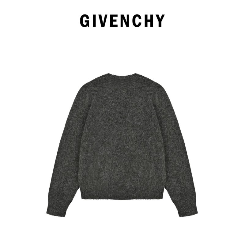 Charcoal Fuzzy Crew Neck Sweater with Yellow Graphic Print view