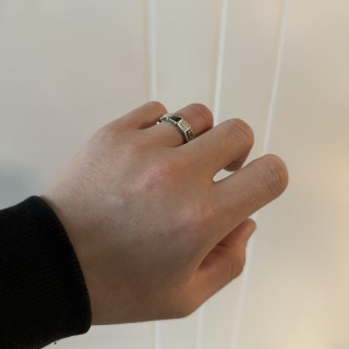 Silver Crystal & Green Stone Statement Ring view 4