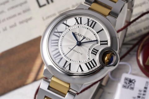 Cartier Ballon Bleu 33mm Two-Tone Watch view 3
