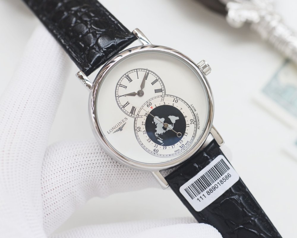 Longines Master Collection Moonphase Steel Watch 40mm view