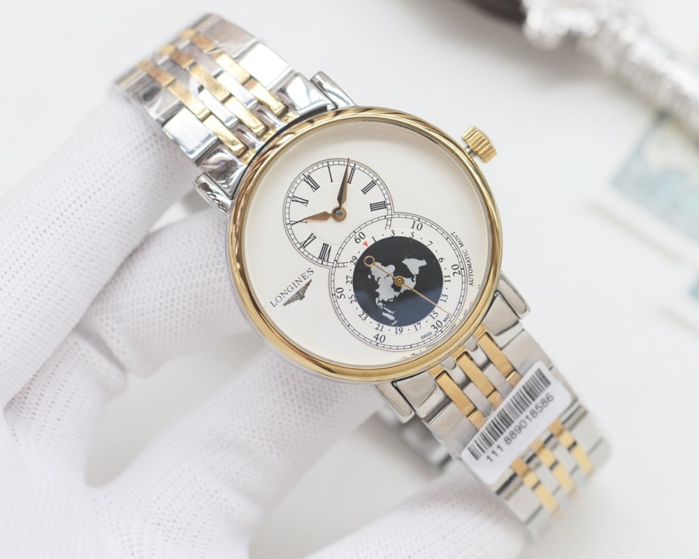 Longines Master Collection Moonphase Steel Watch 40mm view