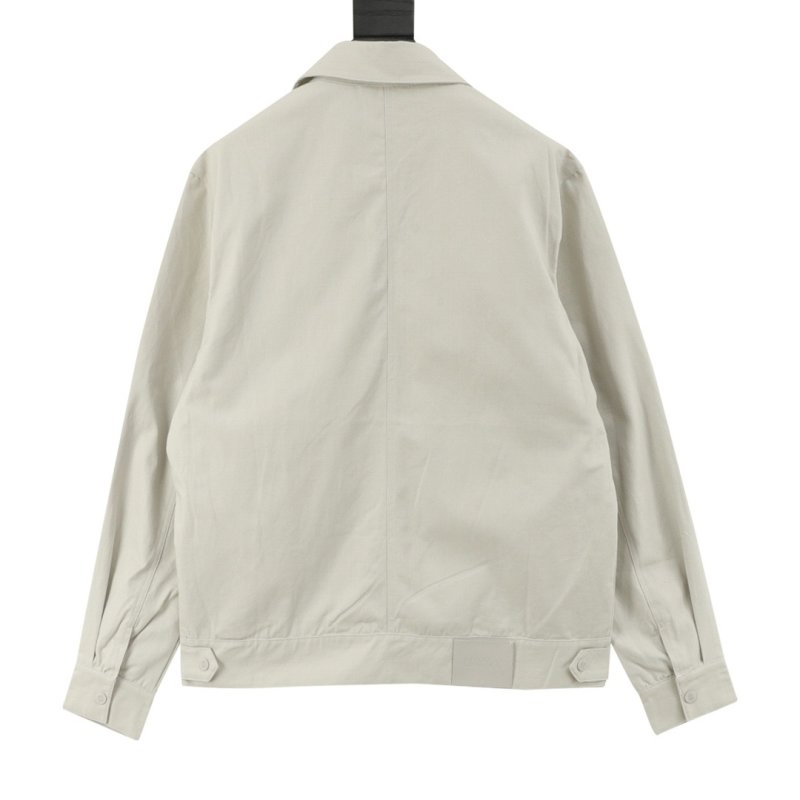 Cream Quilted Overshirt Jacket view