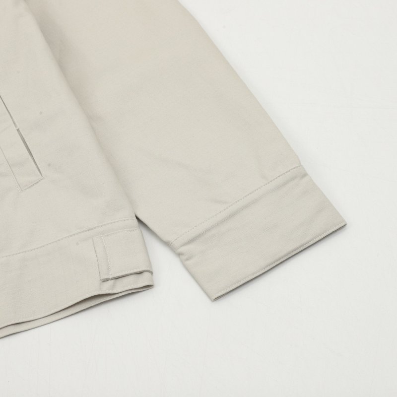 Cream Quilted Overshirt Jacket view