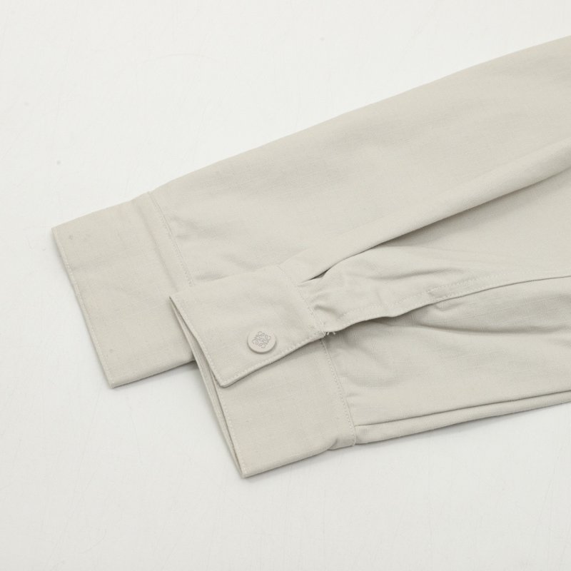 Cream Quilted Overshirt Jacket view