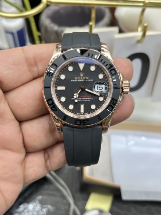 Rolex Yacht-Master 40mm Rose Gold Black Dial Replica Watch
