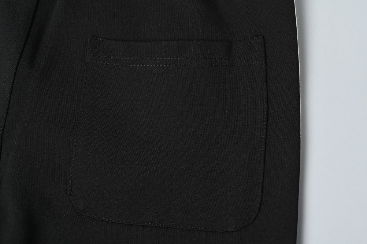 Loewe Black Logo Track Pants with Checkered Drawstring view