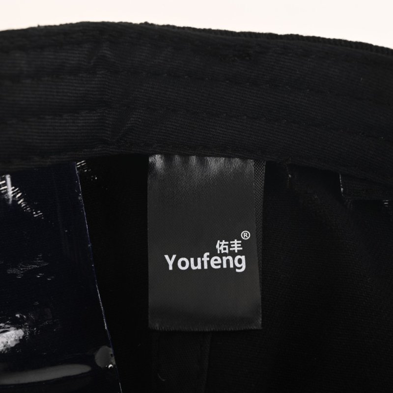 Balenciaga Black Dual Logo Distressed Cotton Baseball Cap view