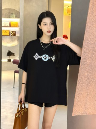 Louis Vuitton Monogram Diamond Black T-Shirt view 8