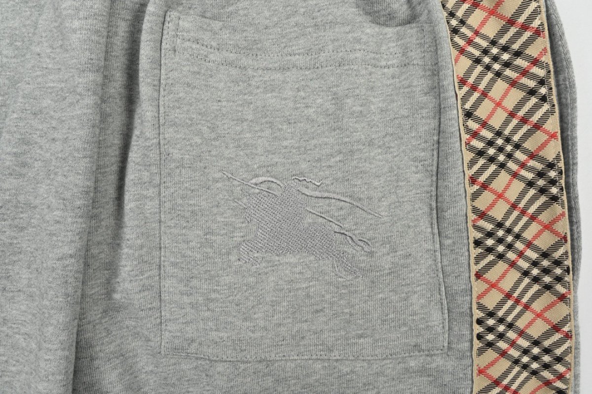 Essentials Grey Joggers with Textured Side Stripe view