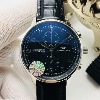 IWC Portugieser Chronograph Blue Dial Stainless Steel view 2