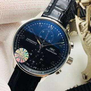 IWC Portugieser Chronograph Blue Dial Stainless Steel view 3