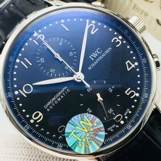 IWC Portugieser Chronograph Blue Dial Stainless Steel view 4