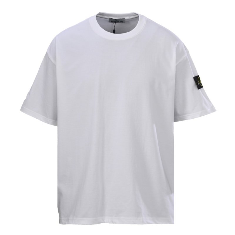 Stone Island White Classic Crew Neck T-Shirt view