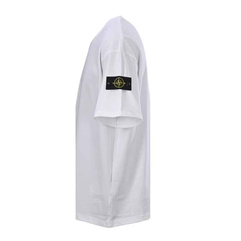 Stone Island White Classic Crew Neck T-Shirt view