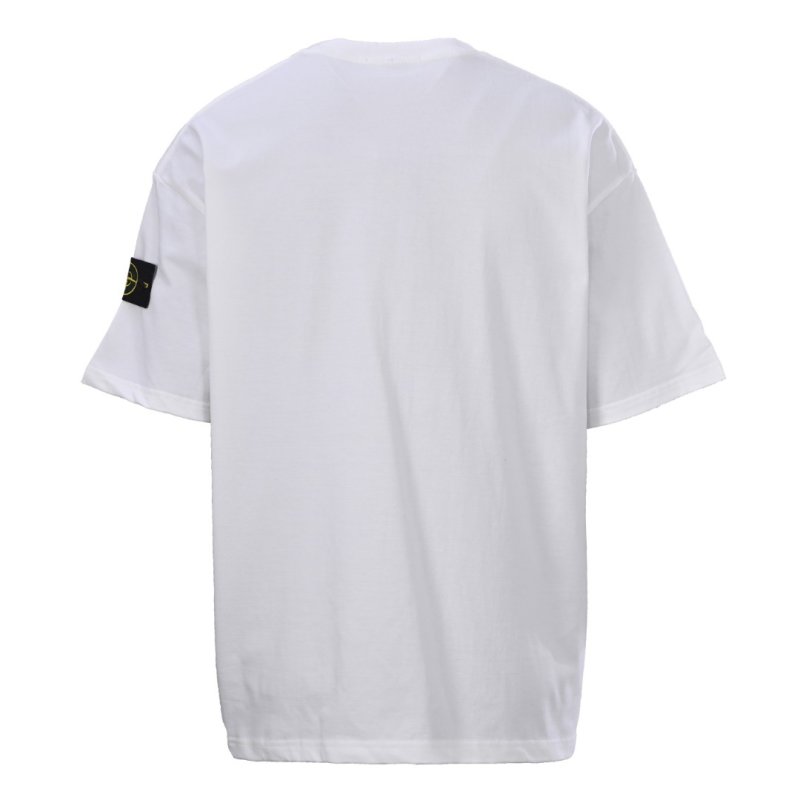 Stone Island White Classic Crew Neck T-Shirt view