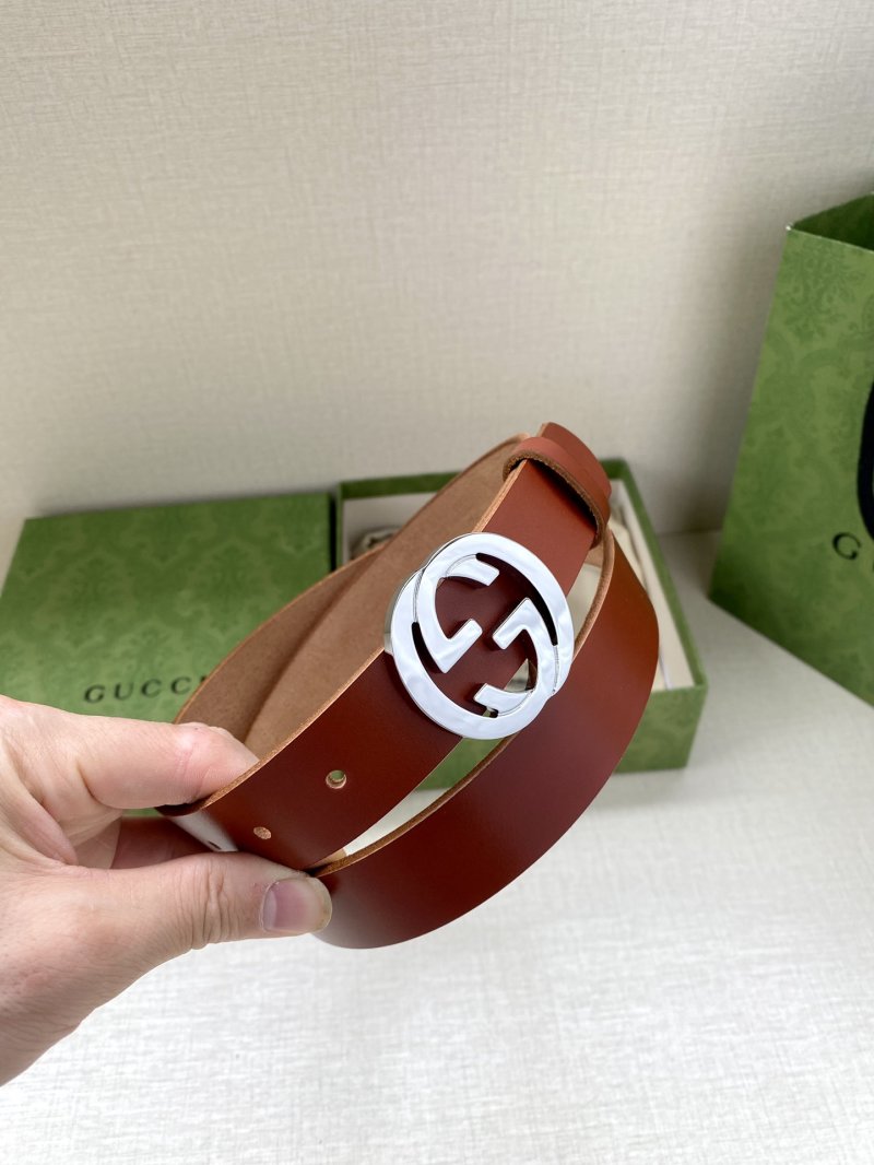 Gucci Double G Red Leather Belt view