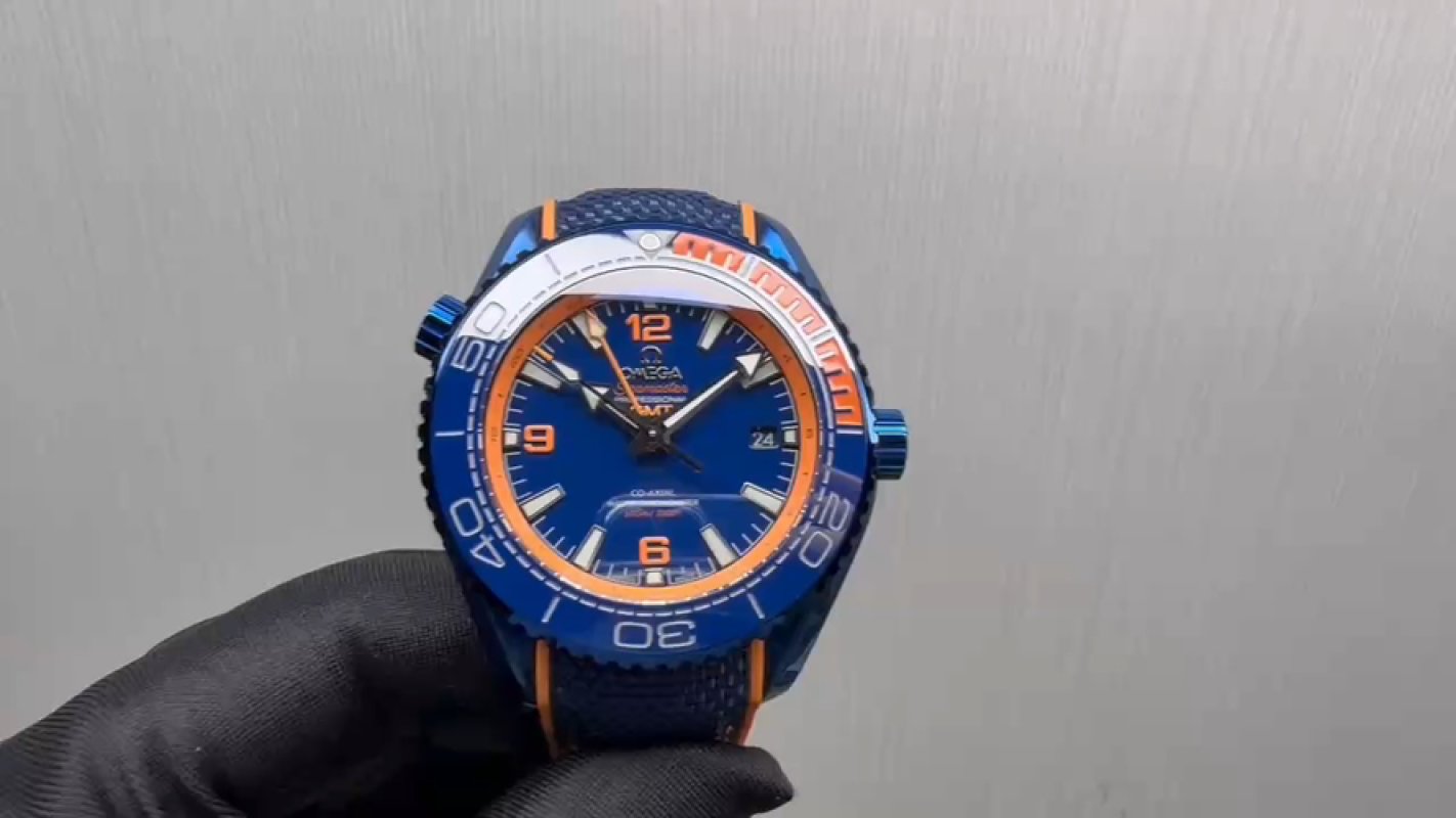 Omega Seamaster Planet Ocean 600M GMT Blue Orange 45.5mm