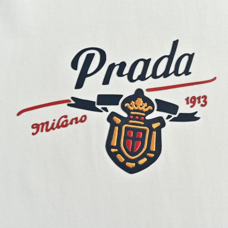 Prada Milano Crest White T-Shirt view