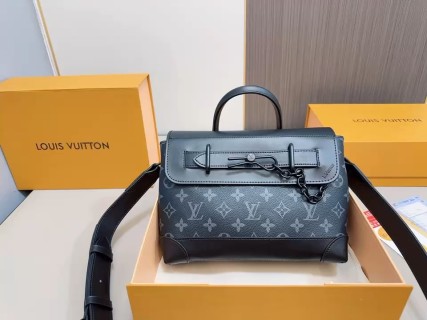 Louis Vuitton Monogram Canvas Top Handle Bag Black
