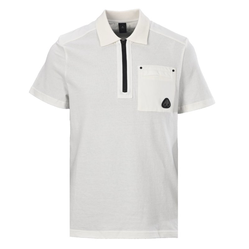 Stone Island White Short-Sleeve Polo Shirt view