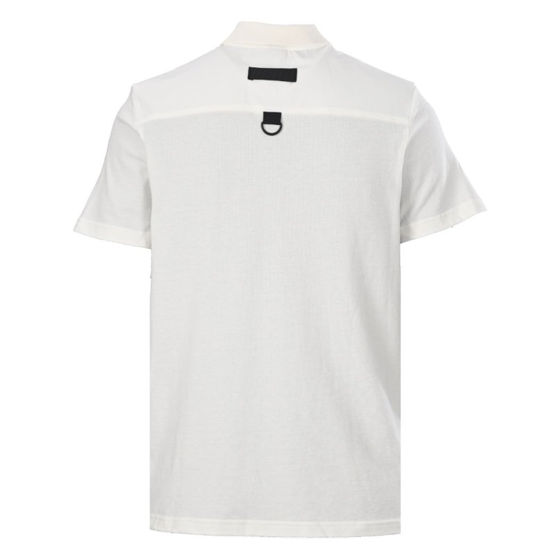 Stone Island White Short-Sleeve Polo Shirt view