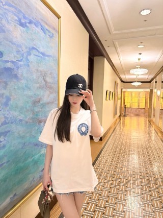 Chanel White Logo Short Sleeve T-Shirt view 3