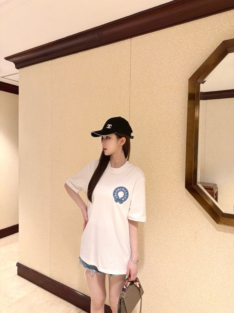 Chanel White Logo Short Sleeve T-Shirt view