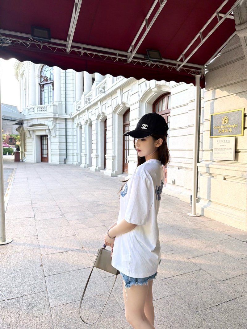 Chanel White Logo Short Sleeve T-Shirt view