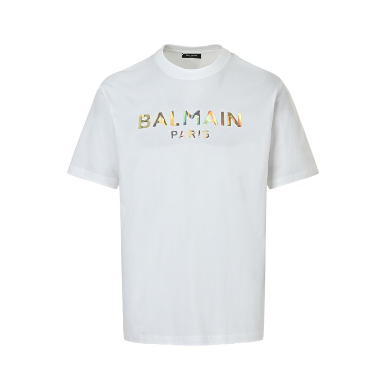 Balmain Paris White Logo T-Shirt view
