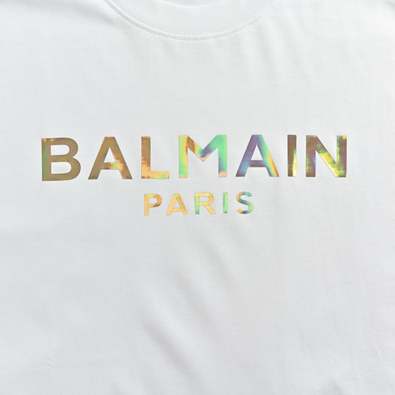Balmain Paris White Logo T-Shirt view