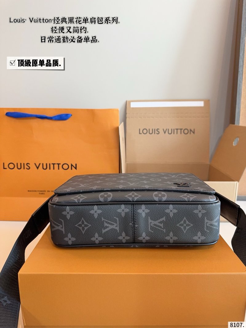 Louis Vuitton Monogram Canvas Messenger Shoulder Bag - Grey view