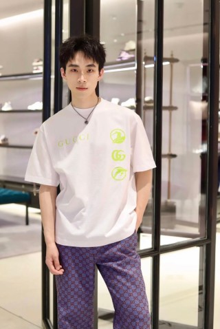 Gucci GG Logo Print White T-Shirt