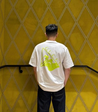 Gucci GG Logo Print White T-Shirt view 5