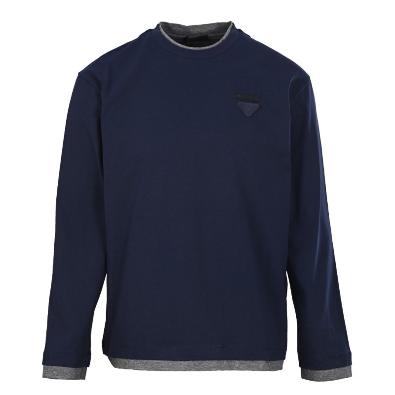Prada Navy Long Sleeve T-Shirt view