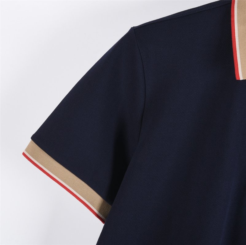 Navy & Cream Contrast Polo Shirt view